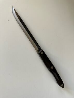 Cutco Knife #1729 REFURBISHED Brown Swirl Handle Petite Carver 6 3/4" Blade
